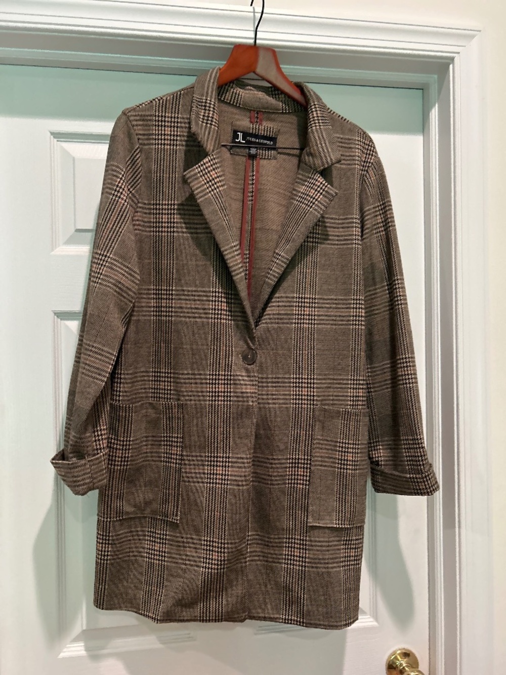 Jules & Leopold Blazer Oversized One Button pockets large